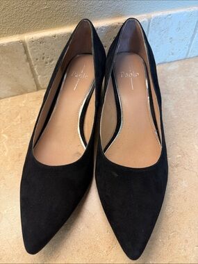 Paolo Black Velvet heels Sz11M